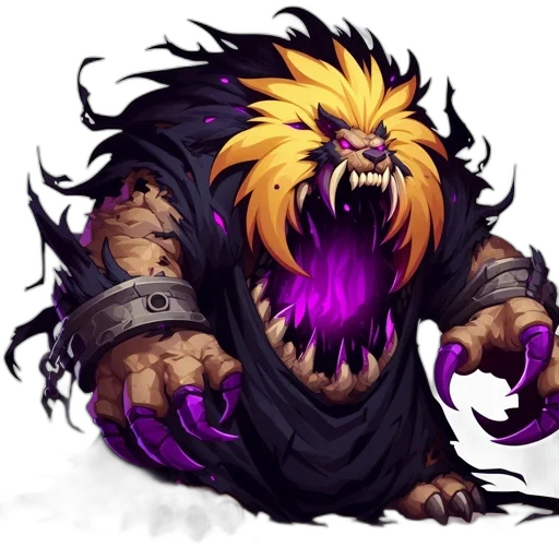 creature, staff, animal, concept art, fantasy art, pixel art, comic book art, imposing transparent PNG cut-out