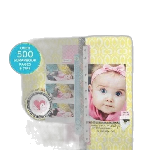 pastel, scrapbook, baby, cover, titled, tips, techniques, book transparent PNG cut-out