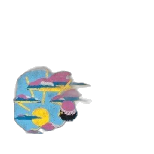 hat, mask, umbrella, crown, 3d render, concept art, vaporwave, watercolor transparent PNG cut-out