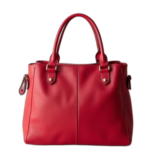 red, soft, leather, handbag, mage, color transparent PNG cut-out