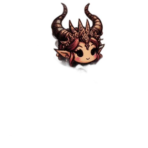 creature, dragon, mask, crown, pixel art, concept art, fantasy art, 3d render transparent PNG cut-out