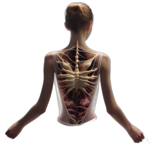 dress, 3d render, individual, seen, behind, dons, see-through, gown transparent PNG cut-out