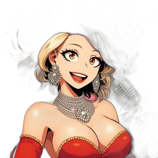 jewelry, dress, staff, crown, cartoon, comic book art, anime, pixel art transparent PNG cut-out