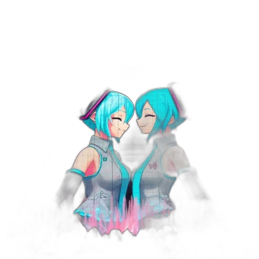 robot, mask, jacket, weapon, vaporwave, 3d render, anime, pixel art transparent PNG cut-out