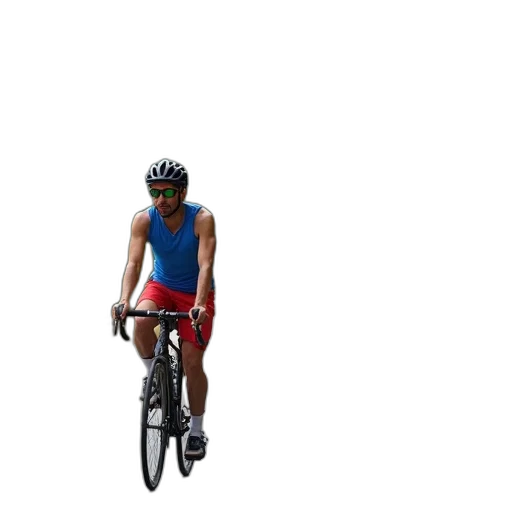 3d render, pixel art, photorealistic, man, blue, tank, top, red transparent PNG cut-out
