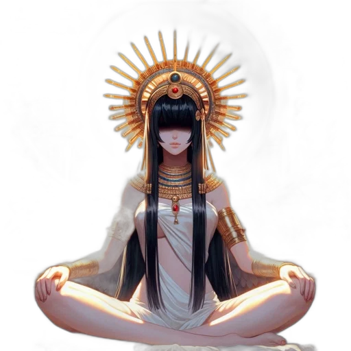 staff, jewelry, concept art, fantasy art, 3d render, photorealistic, egyptology-inspired, figure transparent PNG cut-out