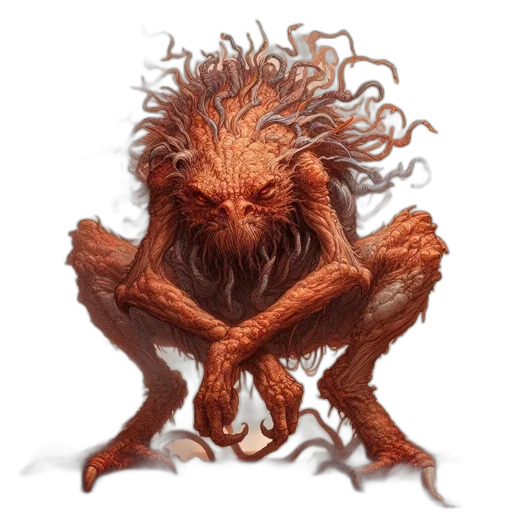 creature, hair, dragon, animal, concept art, fantasy art, photorealistic, pixel art transparent PNG cut-out