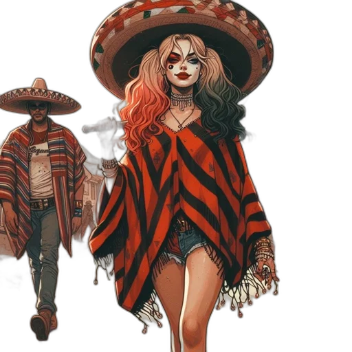 concept art, comic book art, fantasy art, watercolor, red, dark, woman, blonde transparent PNG cut-out