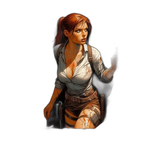 staff, face, fantasy art, concept art, comic book art, pixel art, fire, earth tones transparent PNG cut-out