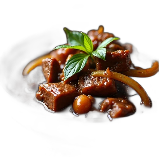 food, photorealistic, 3d render, close-up, view, plate, filled, rich transparent PNG cut-out