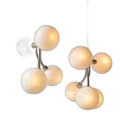 jewelry, furniture, 3d render, photorealistic, pair, modern, pendant, lights transparent PNG cut-out