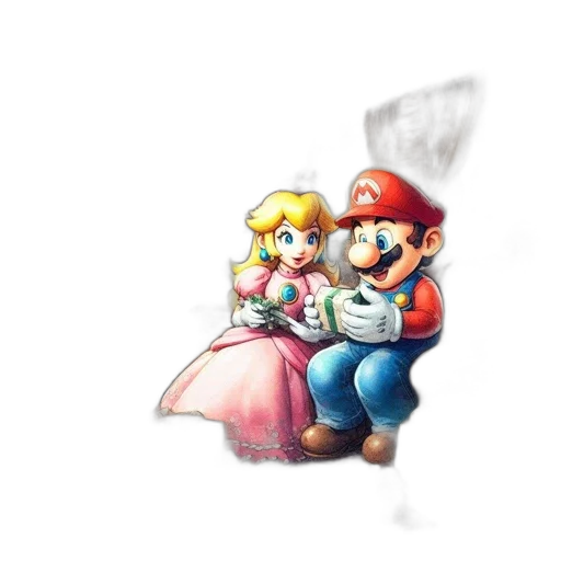 crown, hat, weapon, dress, 3d render, pixel art, concept art, watercolor transparent PNG cut-out