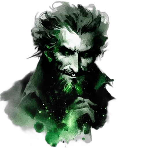face, mask, concept art, fantasy art, comic book art, pixel art, green, dark transparent PNG cut-out