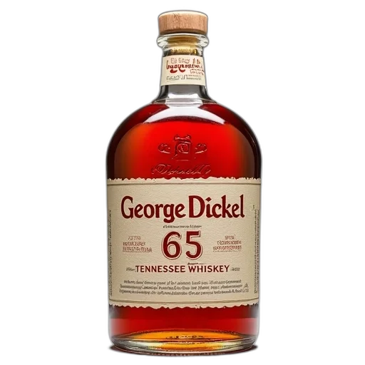 bottle, 3d render, george, dickel, tennessee, whiskey, label, featuring transparent PNG cut-out