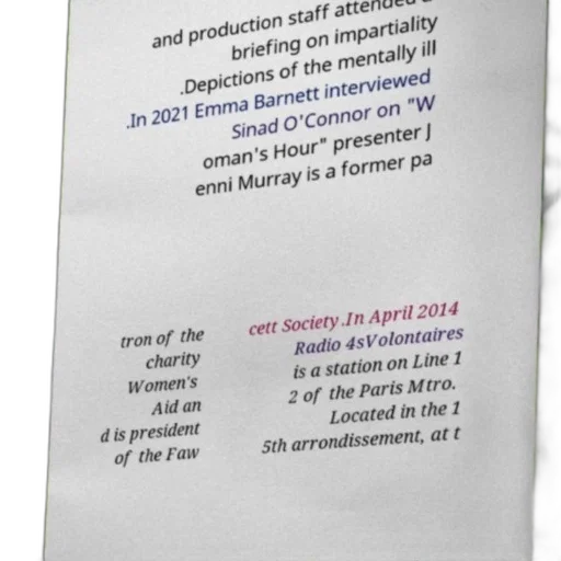 image, contains, text, discussing, emma, barnett, interview, sinad transparent PNG cut-out