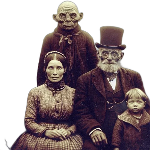mask, face, staff, hat, dark, sepia-toned, family, photo transparent PNG cut-out