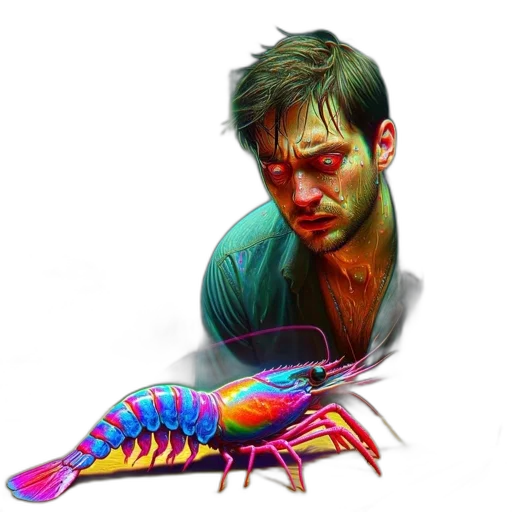creature, animal, concept art, fantasy art, pixel art, cyberpunk, underwater, inside transparent PNG cut-out