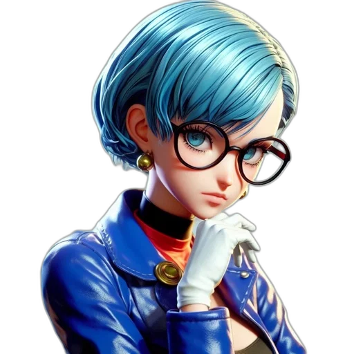 jacket, staff, jewelry, face, anime, comic book art, cartoon, concept art transparent PNG cut-out