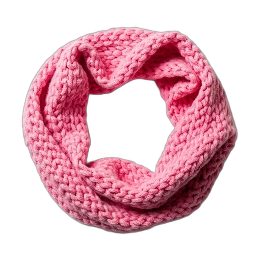 jewelry, hat, pink, knitted, scarf, textured, pattern, displayed transparent PNG cut-out