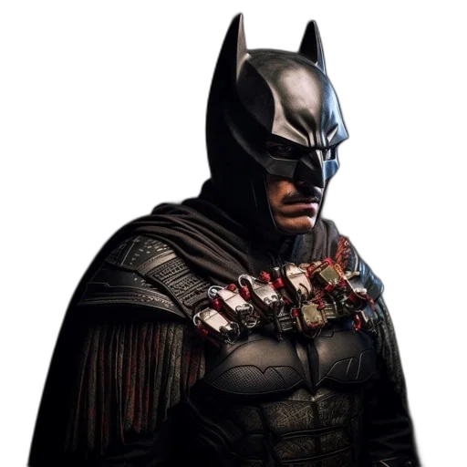 mask, concept art, comic book art, 3d render, photorealistic, figure, unique, batman transparent PNG cut-out