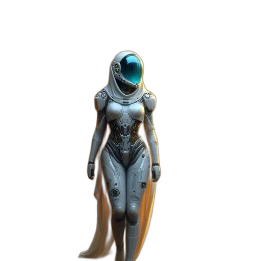 robot, jewelry, staff, creature, concept art, 3d render, fantasy art, cyberpunk transparent PNG cut-out