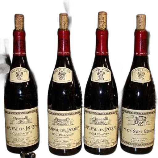 bottles, chateau, des, jacques, nuits, saint-georges, wine, sit transparent PNG cut-out