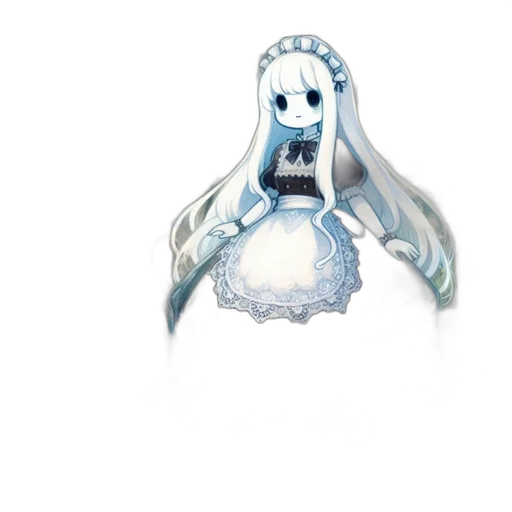 mask, bottle, creature, dress, anime, 3d render, concept art, watercolor transparent PNG cut-out
