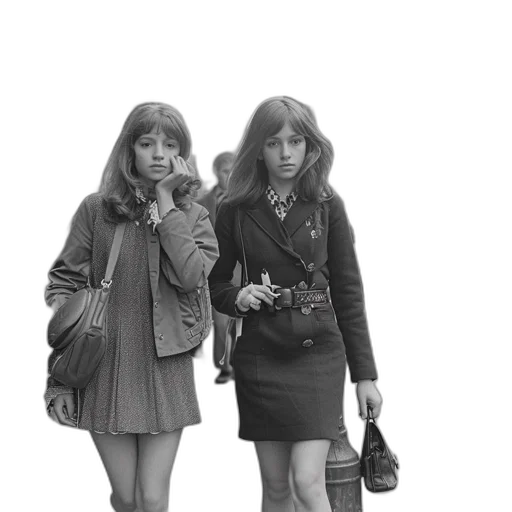 dress, jacket, umbrella, shoes, photorealistic, concept art, monochrome, two transparent PNG cut-out