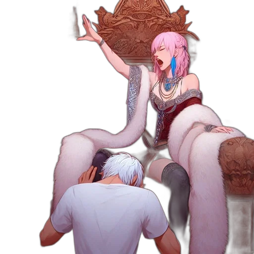 furniture, weapon, creature, staff, concept art, anime, fantasy art, 3d render transparent PNG cut-out
