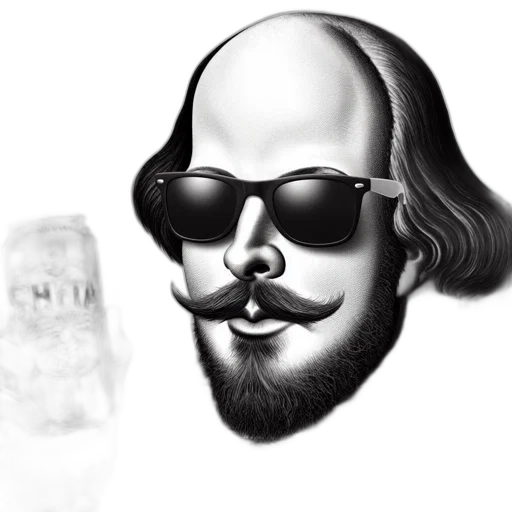 face, mask, hair, bottle, concept art, cartoon, pixel art, photorealistic transparent PNG cut-out