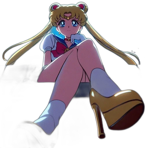 dress, staff, shoes, weapon, anime, vaporwave, concept art, cartoon transparent PNG cut-out