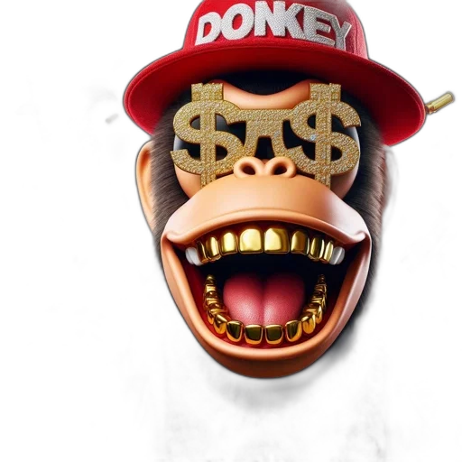 mask, 3d render, concept art, photorealistic, opulent, figure, monkey, wearing transparent PNG cut-out