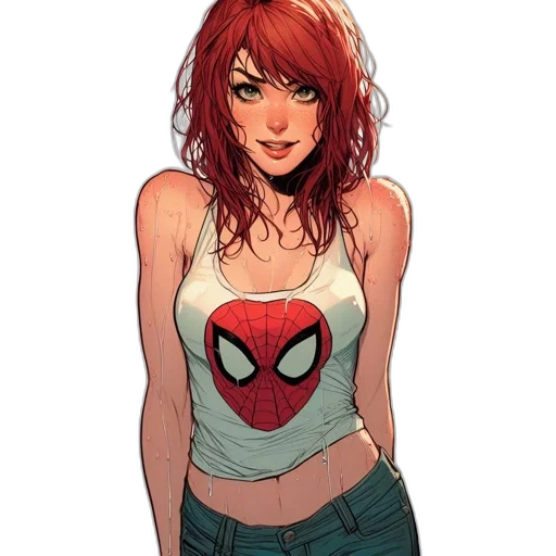 dress, jacket, comic book art, concept art, cartoon, pixel art, red, colorful transparent PNG cut-out