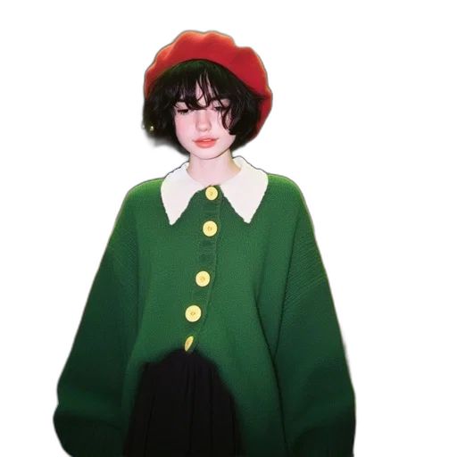 jacket, dress, hat, staff, oil painting, pixel art, watercolor, concept art transparent PNG cut-out
