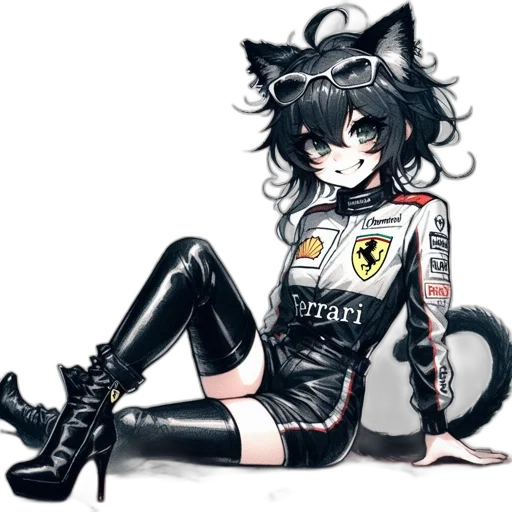 animal, dress, creature, staff, pixel art, cyberpunk, anime, concept art transparent PNG cut-out