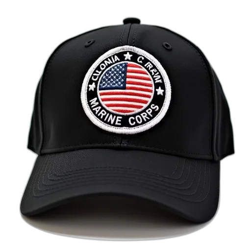 hat, crown, black, baseball, cap, white, embroidered, emblem transparent PNG cut-out