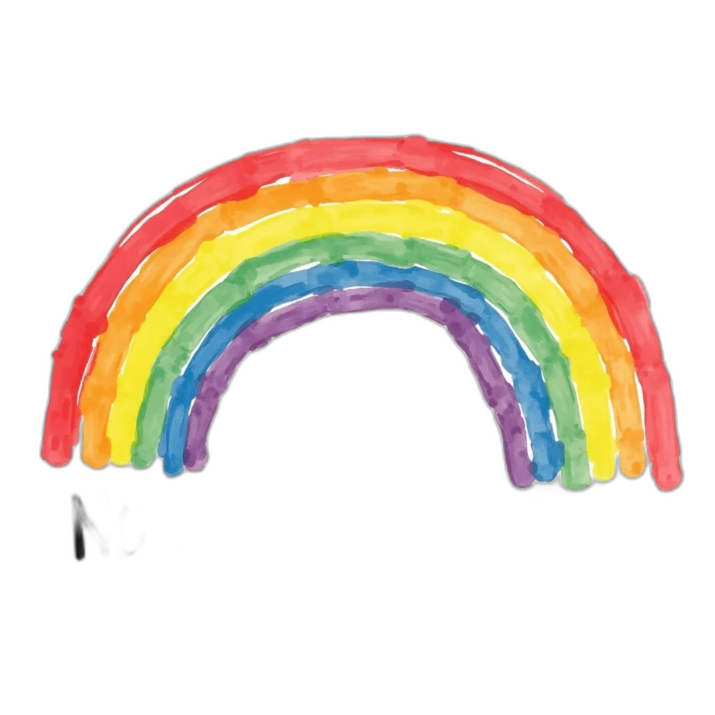 hat, umbrella, hair, crown, neon, colorful, hand-painted, rainbow transparent PNG cut-out