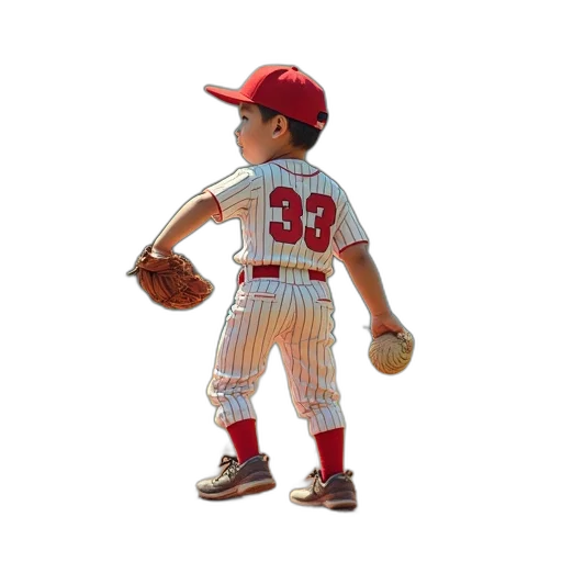 3d render, photorealistic, baseball, books, kids transparent PNG cut-out