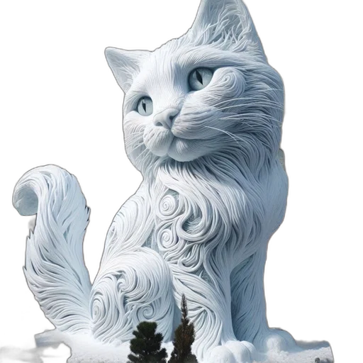 animal, crown, photorealistic, fantasy art, 3d render, concept art, snow, elaborate transparent PNG cut-out