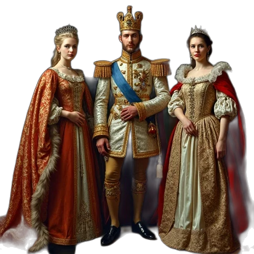 crown, dress, concept art, photorealistic transparent PNG cut-out