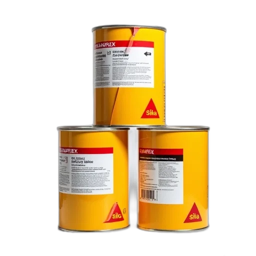 stack, five, yellow, cans, white, labels, red, black transparent PNG cut-out