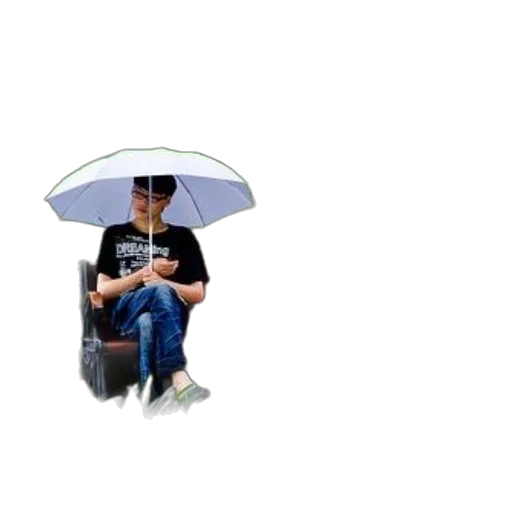 umbrella, hat, jacket, 3d render, pixel art, photorealistic, concept art, rain transparent PNG cut-out