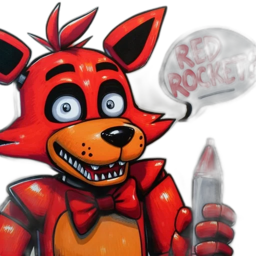staff, concept art, 3d render, cartoon, fantasy art, red, anthropomorphic, animated transparent PNG cut-out