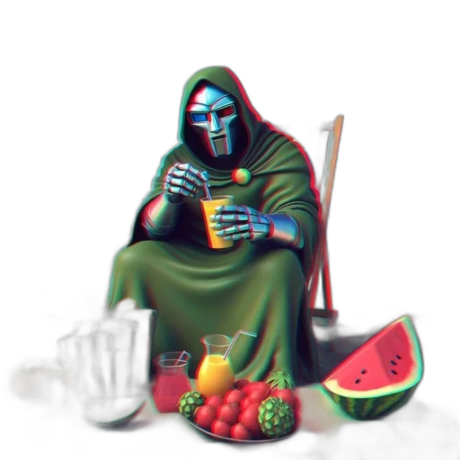food, mask, robot, creature, concept art, pixel art, vaporwave, fantasy art transparent PNG cut-out