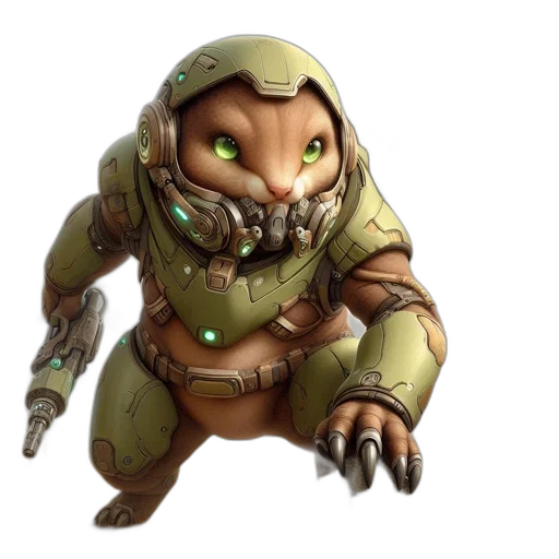 creature, animal, robot, mask, concept art, fantasy art, 3d render, comic book art transparent PNG cut-out