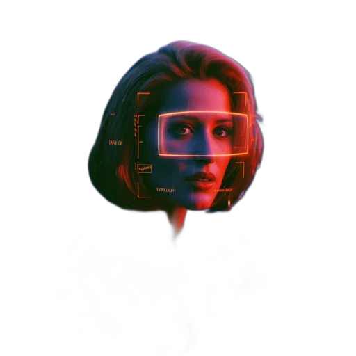 face, mask, robot, creature, cyberpunk, 3d render, vaporwave, photorealistic transparent PNG cut-out