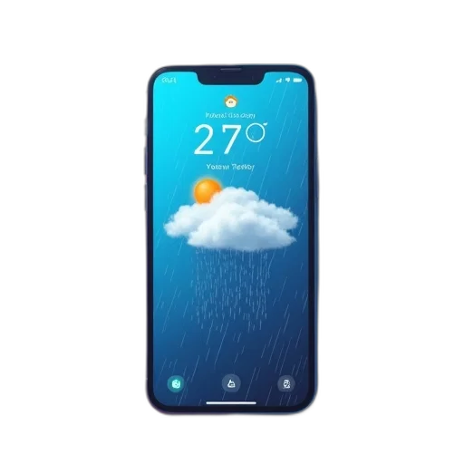 jacket, concept art, blue, modern, smartphone, large, screen, displaying transparent PNG cut-out