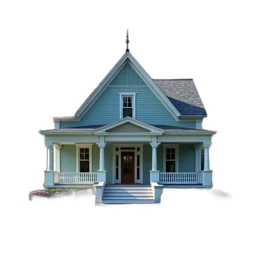 building, furniture, 3d render, photorealistic, concept art, blue, pastel, digital transparent PNG cut-out