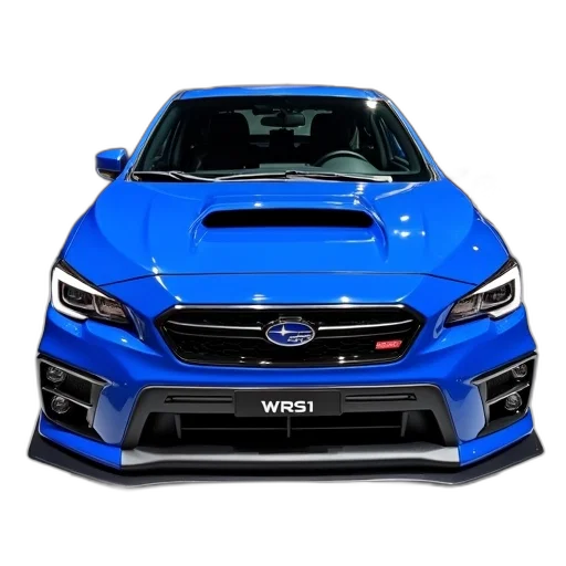 car, weapon, 3d render, photorealistic, anime, blue, subaru, wrx transparent PNG cut-out