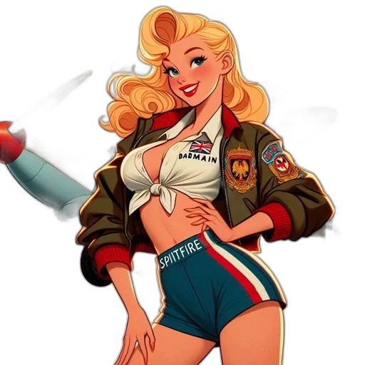 jacket, weapon, staff, comic book art, cartoon, concept art, pixel art, blonde transparent PNG cut-out